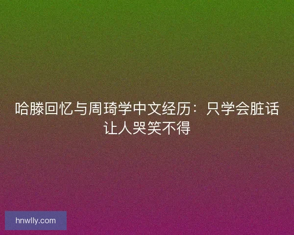 哈滕回忆与周琦学中文经历：只学会脏话让人哭笑不得